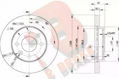 R BRAKE 78rbd26572 -  Тормозной диск